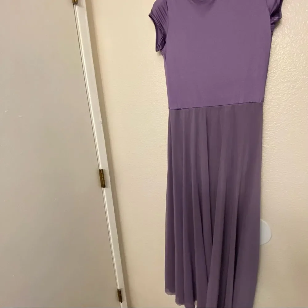 WEISSMAN Dance Costume purple mesh maxi lyrical Wilder Mind 14516 MA adult